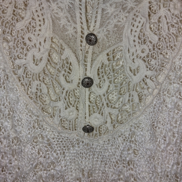 Solitaire Long Sleeve Lave Boho Top- size S - Picture 3 of 4